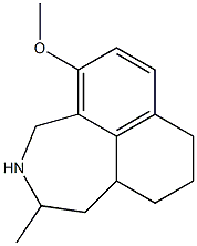 5-Methoxy-2-methyl-1,2,3,4,8,9,10,10a-octahydronaphth[1,8-cd]azepine 结构式