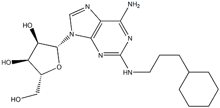 2-(3-Cyclohexylpropylamino)adenosine 结构式