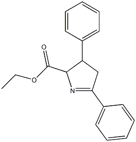 3,5-Diphenyl-3,4-dihydro-2H-pyrrole-2-carboxylic acid ethyl ester 结构式