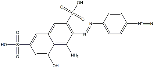 p-(1-Amino-8-hydroxy-3,6-disulfo-2-naphtylazo)benzenediazonium 结构式