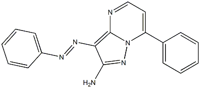 2-Amino-3-(phenylazo)-7-phenylpyrazolo[1,5-a]pyrimidine 结构式