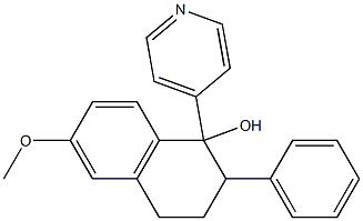 1,2,3,4-Tetrahydro-6-methoxy-2-phenyl-1-(4-pyridyl)-1-naphthol 结构式