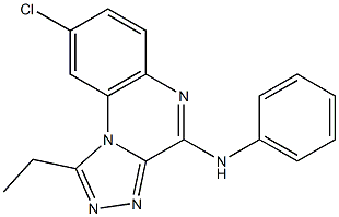 4-Phenylamino-1-ethyl-8-chloro[1,2,4]triazolo[4,3-a]quinoxaline 结构式