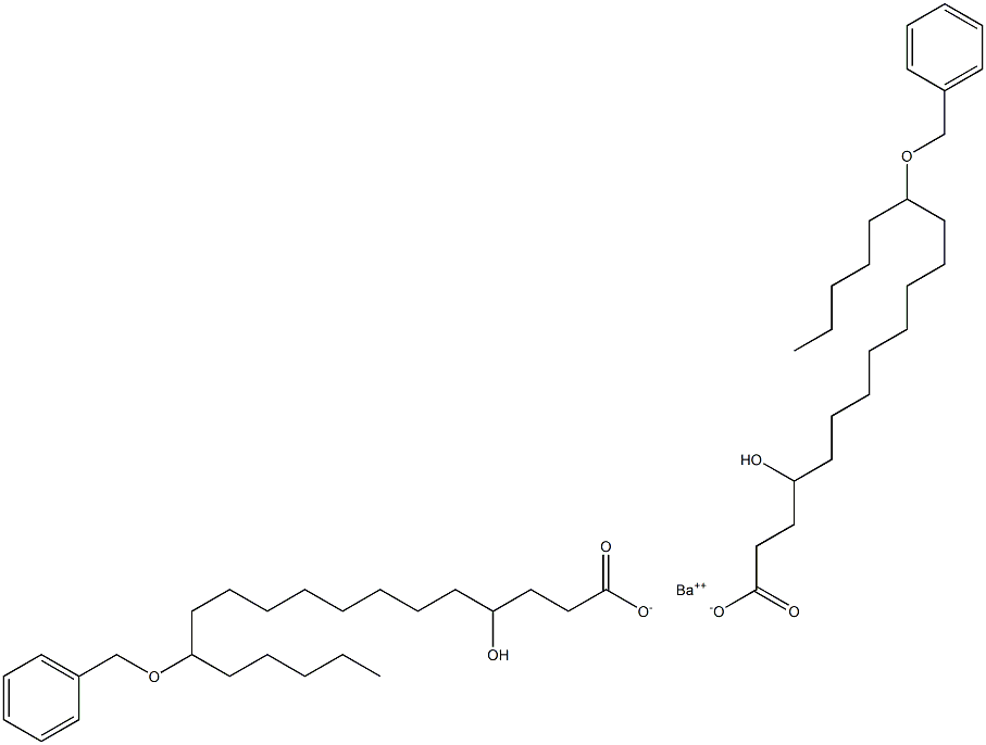 Bis(13-benzyloxy-4-hydroxystearic acid)barium salt 结构式