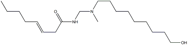 N-[[N-(9-Hydroxynonyl)-N-methylamino]methyl]-3-octenamide 结构式