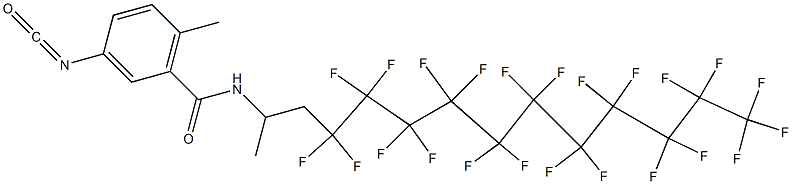 3-Isocyanato-6-methyl-N-[2-(tricosafluoroundecyl)-1-methylethyl]benzamide 结构式