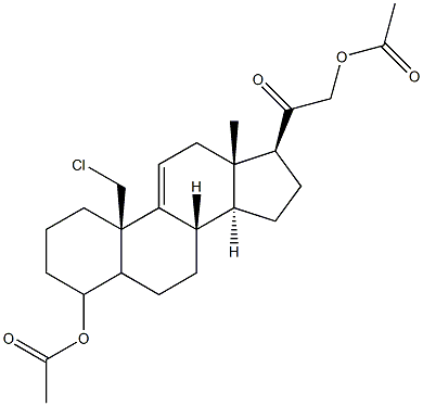 4,21-Di(acetyloxy)-19-chloro-pregn-9(11)-en-20-one 结构式