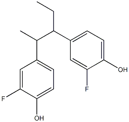 4,4'-[(1S,2R)-1-Ethyl-2-methylethylene]bis(2-fluorophenol) 结构式