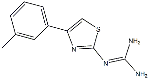 2-[4-(3-Methylphenyl)thiazole-2-yl]guanidine 结构式