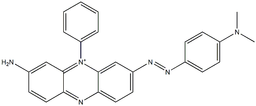 3-Amino-7-[[4-(dimethylamino)phenyl]azo]-5-phenylphenazin-5-ium 结构式