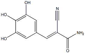 (E)-2-Cyano-3-(3,4,5-trihydroxyphenyl)propenamide 结构式