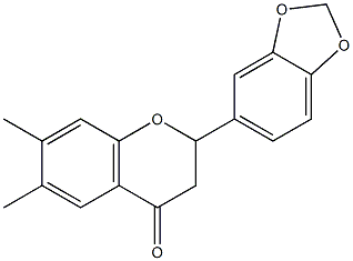6,7-Dimethyl-3',4'-methylenebisoxyflavanone 结构式