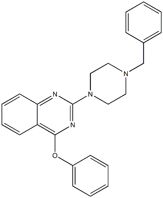 2-[4-Benzyl-1-piperazinyl]-4-(phenoxy)quinazoline 结构式