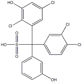 (3,4-Dichlorophenyl)(2,5-dichloro-3-hydroxyphenyl)(3-hydroxyphenyl)methanesulfonic acid 结构式