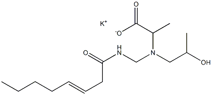 2-[N-(2-Hydroxypropyl)-N-(3-octenoylaminomethyl)amino]propionic acid potassium salt 结构式