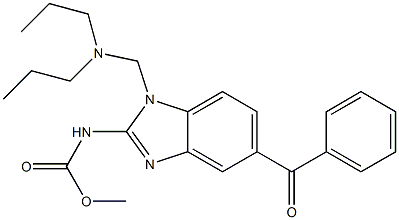 N-[5-Benzoyl-1-dipropylaminomethyl-1H-benzimidazol-2-yl]carbamic acid methyl ester 结构式