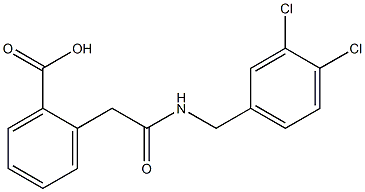 2-[2-[(3,4-Dichlorobenzyl)amino]-2-oxoethyl]benzoic acid 结构式