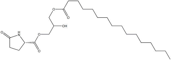 1-[(L-Pyroglutamoyl)oxy]-2,3-propanediol 3-hexadecanoate 结构式