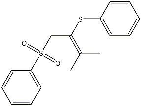 1-Phenylsulfonyl-2-phenylthio-3-methyl-2-butene 结构式