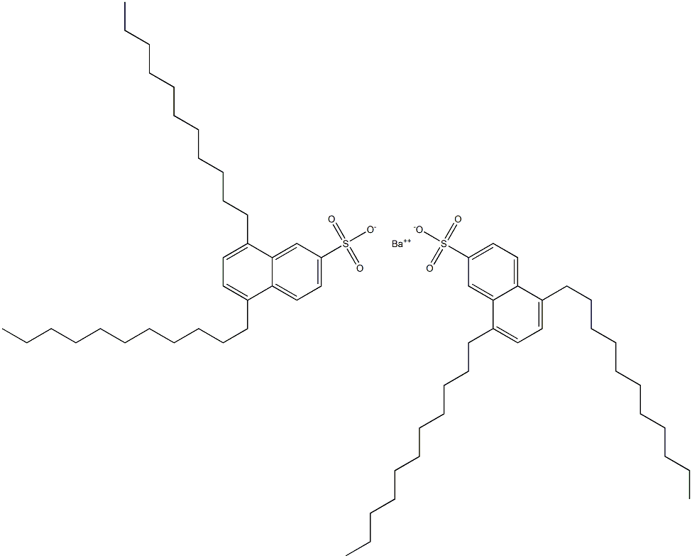 Bis(5,8-diundecyl-2-naphthalenesulfonic acid)barium salt 结构式