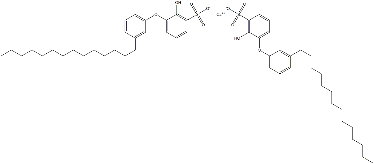 Bis(2-hydroxy-3'-tetradecyl[oxybisbenzene]-3-sulfonic acid)calcium salt 结构式