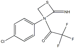 3-(4-Chlorophenyl)-N-(trifluoroacetyl)-1,3-thiazetidin-2-imine 结构式