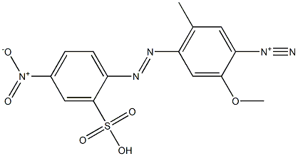 2-Methoxy-5-methyl-4-(4-nitro-2-sulfophenylazo)benzenediazonium 结构式