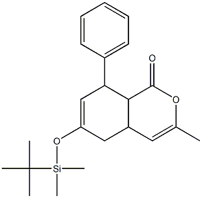 3-Methyl-8-phenyl-6-[[dimethyl(tert-butyl)silyl]oxy]-4a,5,8,8a-tetrahydroisocoumarin 结构式