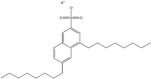 4,6-Dioctyl-2-naphthalenesulfonic acid potassium salt 结构式