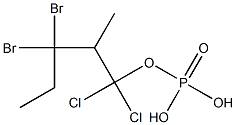 Phosphoric acid hydrogen (1,1-dibromopropyl)(1,1-dichloropropyl) ester 结构式