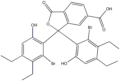 1,1-Bis(2-bromo-3,4-diethyl-6-hydroxyphenyl)-1,3-dihydro-3-oxoisobenzofuran-6-carboxylic acid 结构式