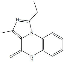 1-Ethyl-3-methylimidazo[1,5-a]quinoxalin-4(5H)-one 结构式