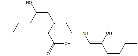 2-[N-(2-Hydroxyhexyl)-N-[2-(2-hydroxy-1-hexenylamino)ethyl]amino]propionic acid 结构式