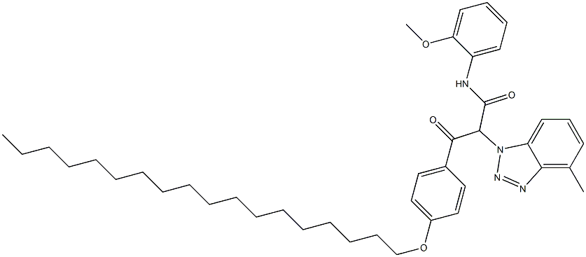 2-[4-(Octadecyloxy)benzoyl]-2-[(4-methyl-1H-benzotriazol)-1-yl]-2'-methoxyacetanilide 结构式