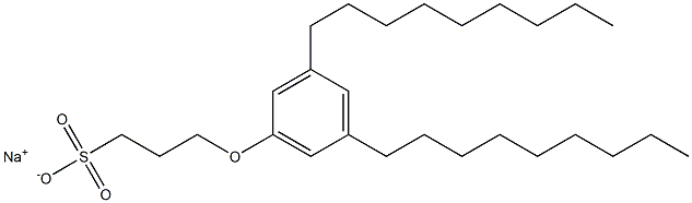 3-(3,5-Dinonylphenoxy)propane-1-sulfonic acid sodium salt 结构式