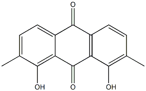 1,8-Dihydroxy-2,7-dimethyl-9,10-anthraquinone 结构式