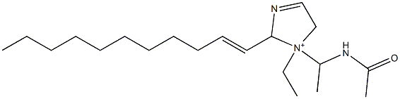 1-[1-(Acetylamino)ethyl]-1-ethyl-2-(1-undecenyl)-3-imidazoline-1-ium 结构式