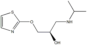 (R)-1-(Isopropylamino)-3-(2-thiazolyloxy)propan-2-ol 结构式