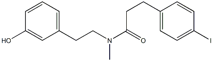 4-Iodo-N-methyl-N-[2-(3-hydroxyphenyl)ethyl]benzenepropanamide 结构式