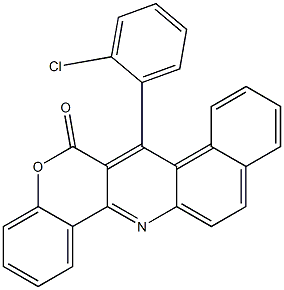 7-(2-Chlorophenyl)-6H-benzo[f][1]benzopyrano[4,3-b]quinolin-6-one 结构式