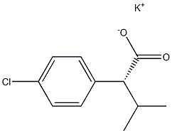 (R)-2-(4-Chlorophenyl)isovaleric acid potassium salt 结构式