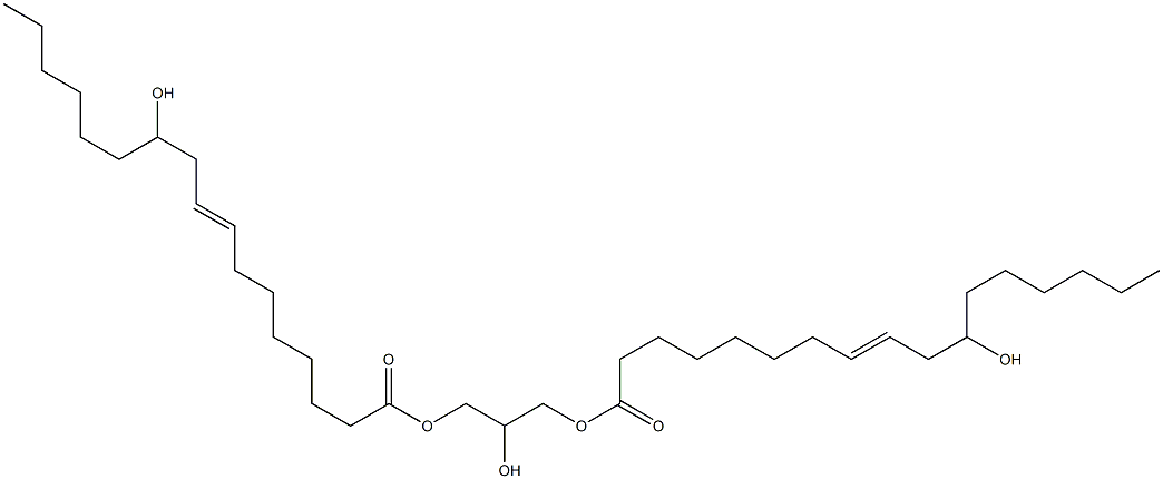 Bis(11-hydroxy-8-heptadecenoic acid)2-hydroxytrimethylene ester 结构式