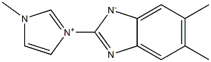 2-[(1-Methyl-1H-imidazol-3-ium)-3-yl]-5,6-dimethyl-1H-benzimidazol-1-ide 结构式