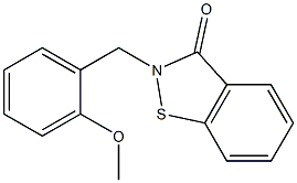 2-[2-Methoxybenzyl]-1,2-benzisothiazol-3(2H)-one 结构式