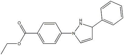 4-(3-Phenyl-4-pyrazolin-1-yl)benzoic acid ethyl ester 结构式