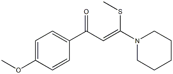 (Z)-3-(Methylthio)-3-piperidino-1-(4-methoxyphenyl)-2-propen-1-one 结构式