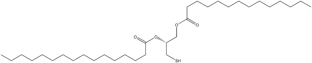 (2R)-3-Myristoyloxy-2-palmitoyloxy-1-propanethiol 结构式