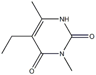 3,6-Dimethyl-5-ethyluracil 结构式
