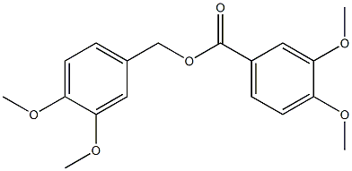 3,4-Dimethoxybenzoic acid (3,4-dimethoxybenzyl) ester 结构式