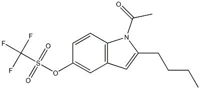 Trifluoromethanesulfonic acid 1-acetyl-2-butyl-1H-indol-5-yl ester 结构式